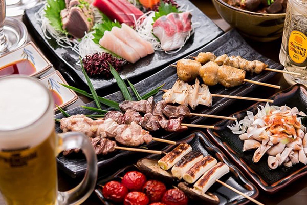 お祭り酒場 居酒屋 よっちゃん 国分寺 炭火串焼き 鍋 日本酒